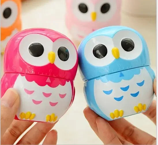 Afralia™ Owl Kitchen Timer - Cute Mechanical Countdown Alarm Clock