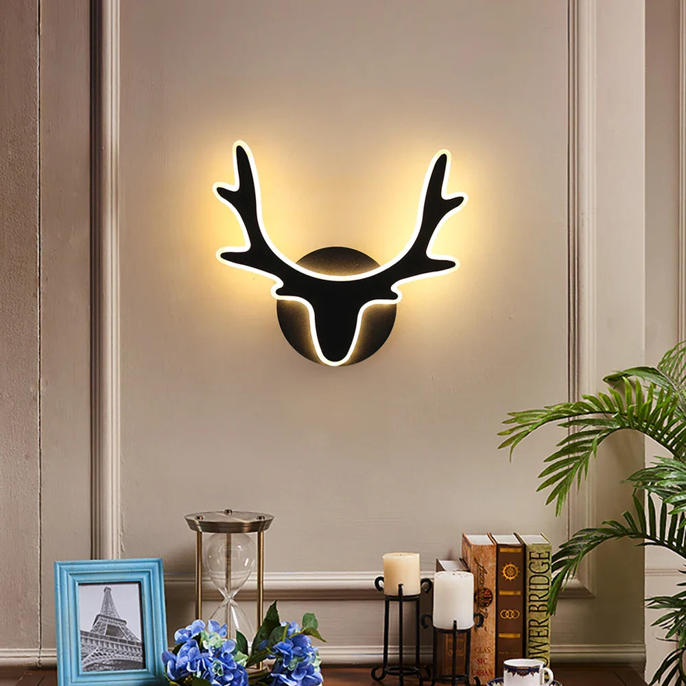 Nordic Antler LED Wall Sconce by Afralia™: Modern Indoor Bedroom & Bathroom Light