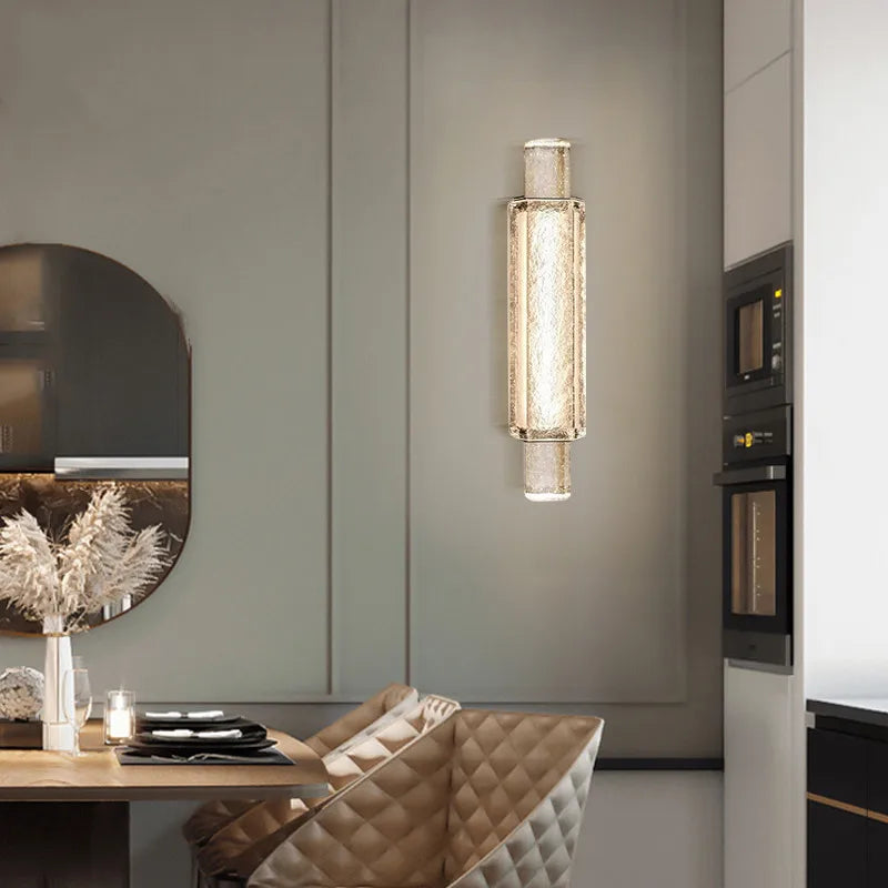 Afralia™ Crystal Luxury LED Wall Sconce for Bedroom Living Room Hallway