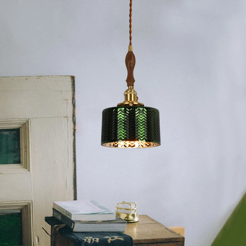 Afralia™ Green Wave Glass Pendant Lamp: Modern Minimalism for Living Room, Bedroom, Cafe