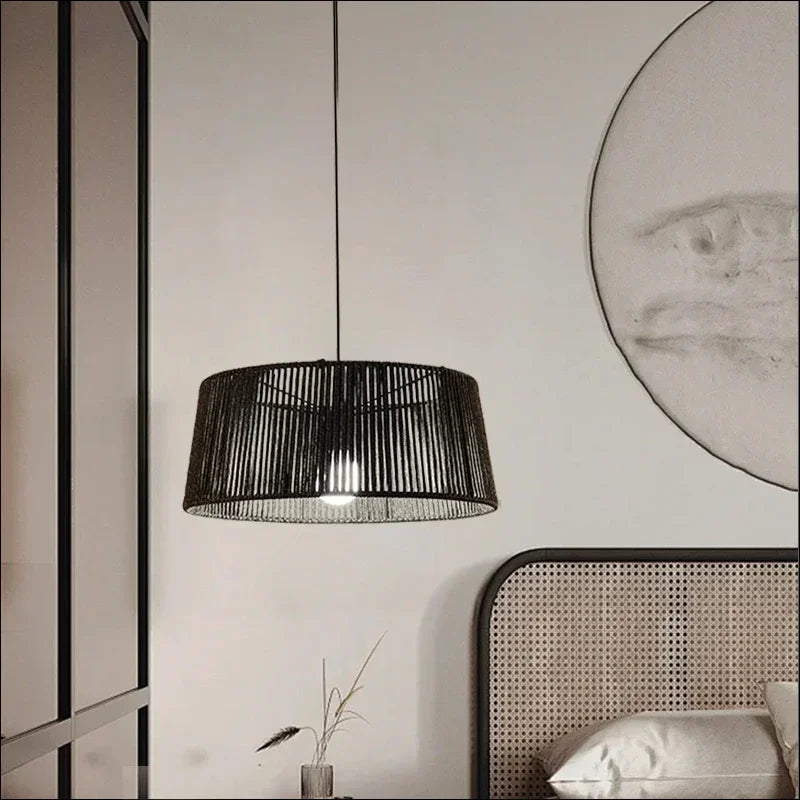 Afralia™ Nordic Vintage Hemp Rope Pendant Lamp for Dining Room and Restaurant