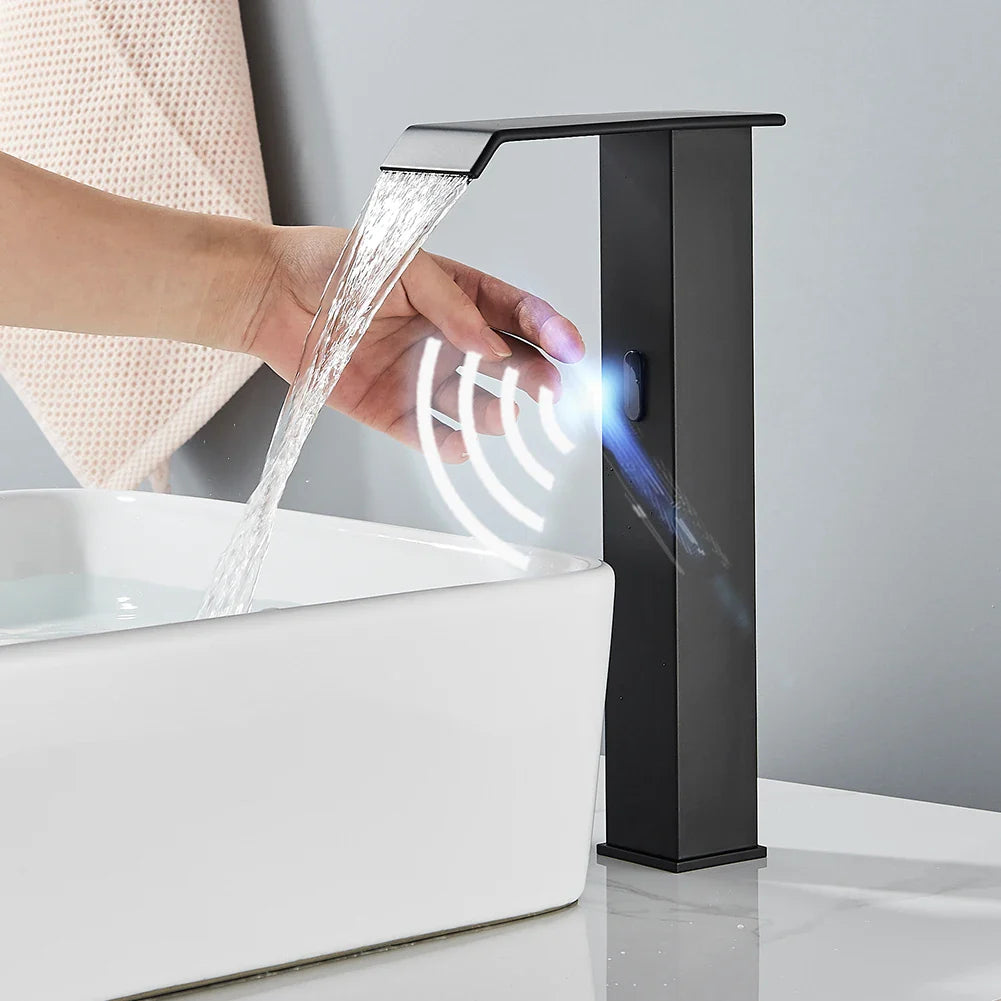 Afralia™ Smart Sensor Waterfall Basin Faucet - Touchless Automatic Mixer Tap