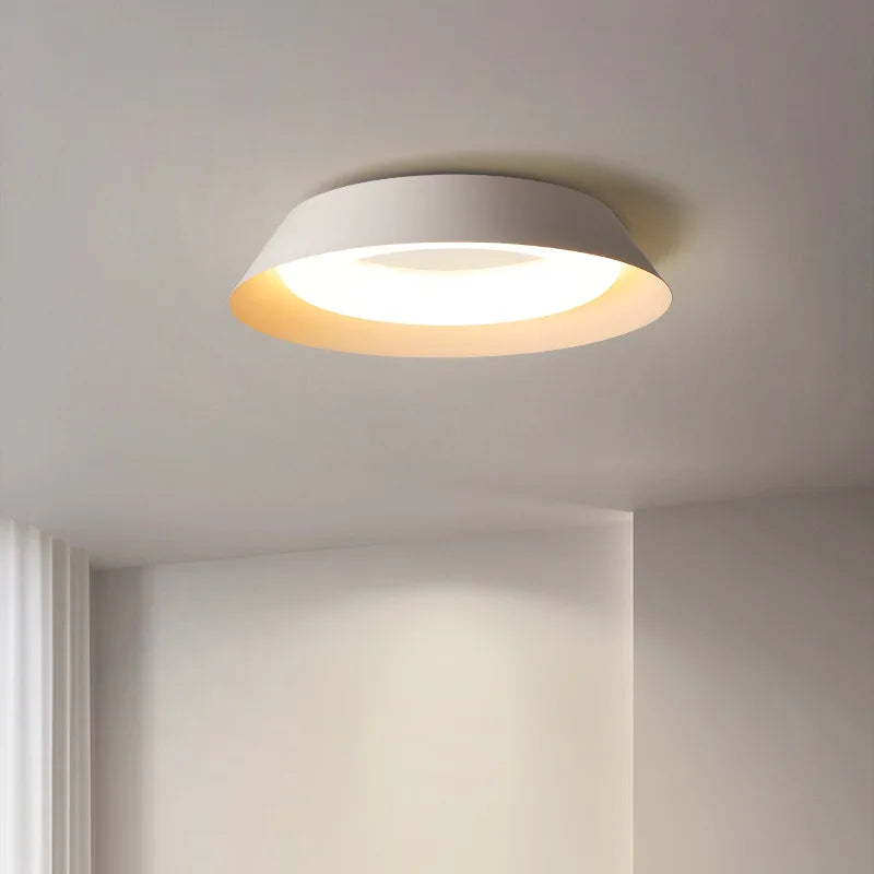 Afralia™ Modern White LED Pendant Light | Nordic Metal Ceiling Lamp | Dimmable Round Indoor Lighting