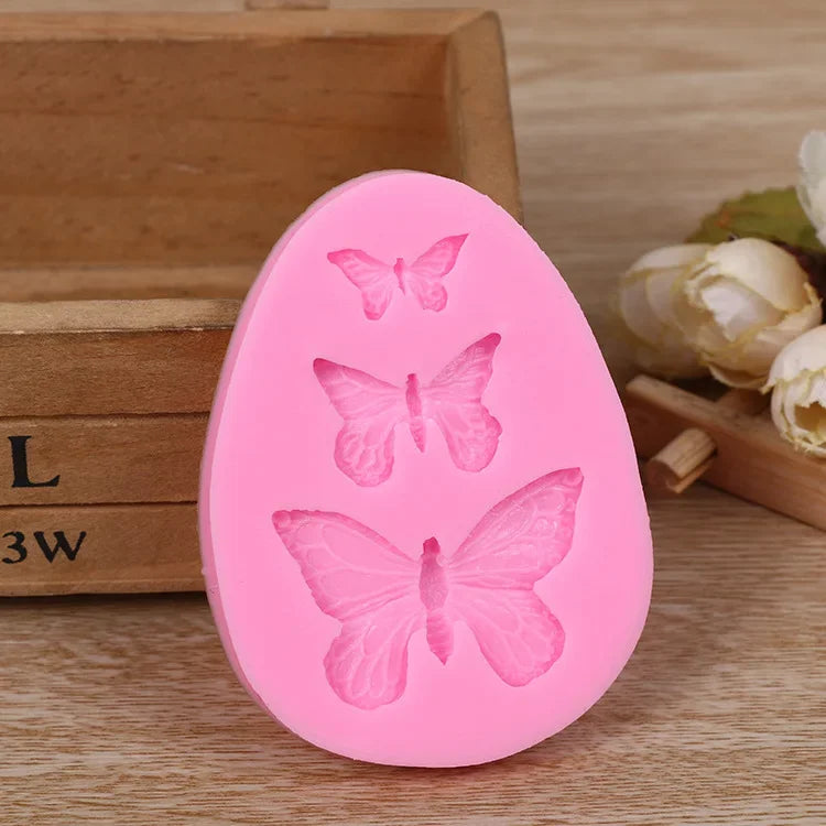 Afralia™ Butterfly Silicone Fondant Mold Cake Decorating Chocolate Mould Wedding Decor D0101