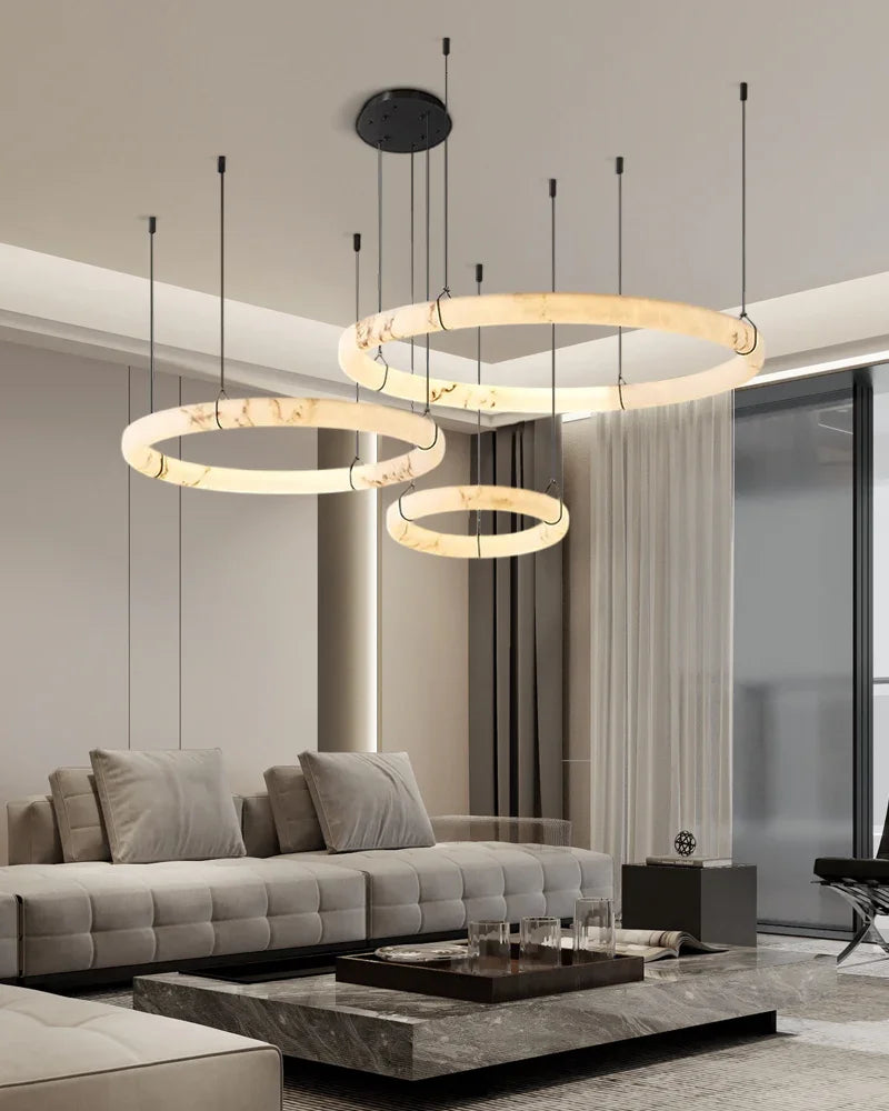 Afralia™ Marble Chandelier Pendant Light for Kitchen Dining Living BedroomLuxury Lighting