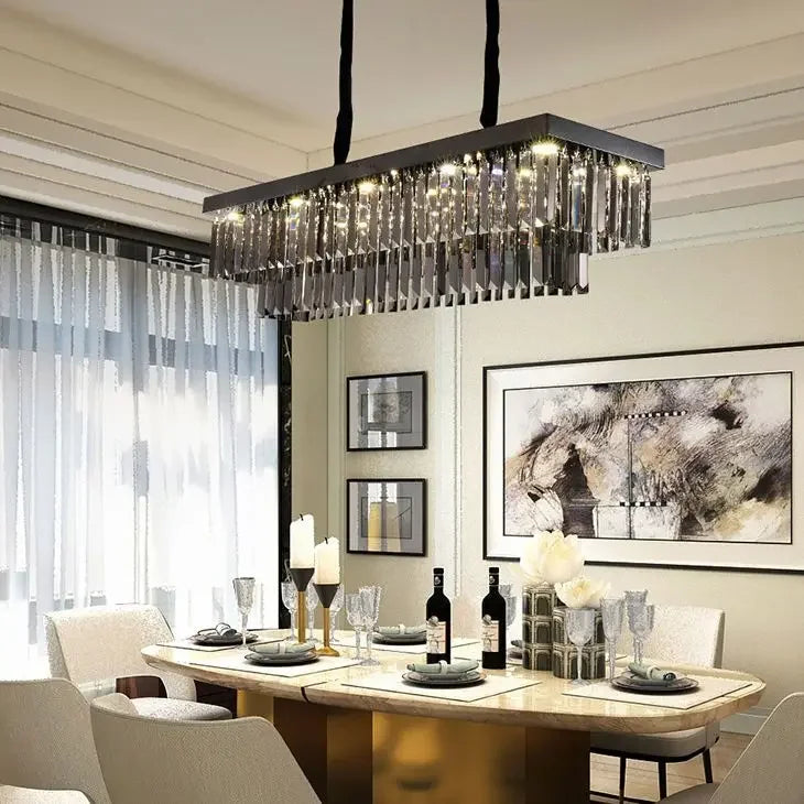Afralia™ Gold Crystal Chandelier for Living Room Bedroom Decor