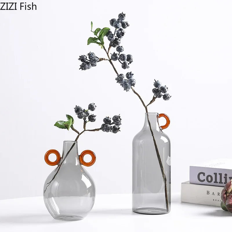 Afralia™ Clear Glass Vase Hydroponics Plant Pot Room Decor Floral Vases Aesthetic Pieces