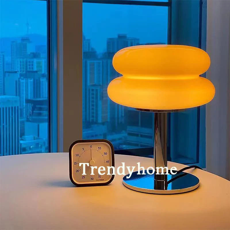 Stained Glass Desk Lamp Children's Bedroom Egg Tart Table Lamp Afralia™