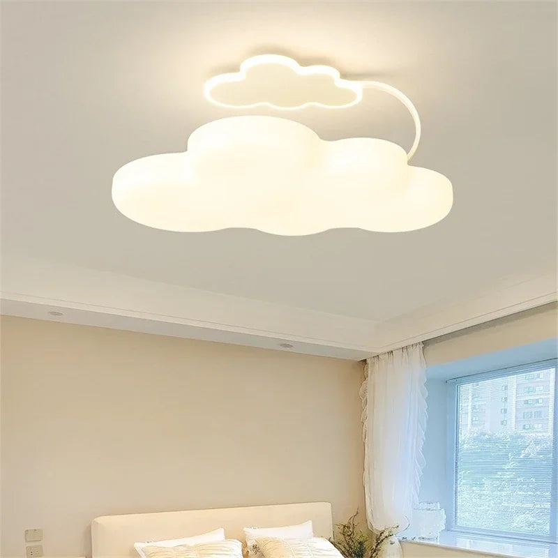 Afralia™ Cloud Ceiling Lights LED Modern Children's Room Lamps Warm Nursery Chandelier