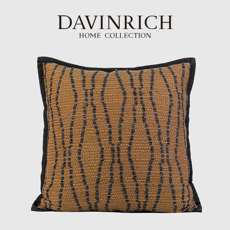 Afralia™ Cotton Hemp Geometric Throw Pillow Case 45x45cm Wabi Sabi Style Decorative Cover