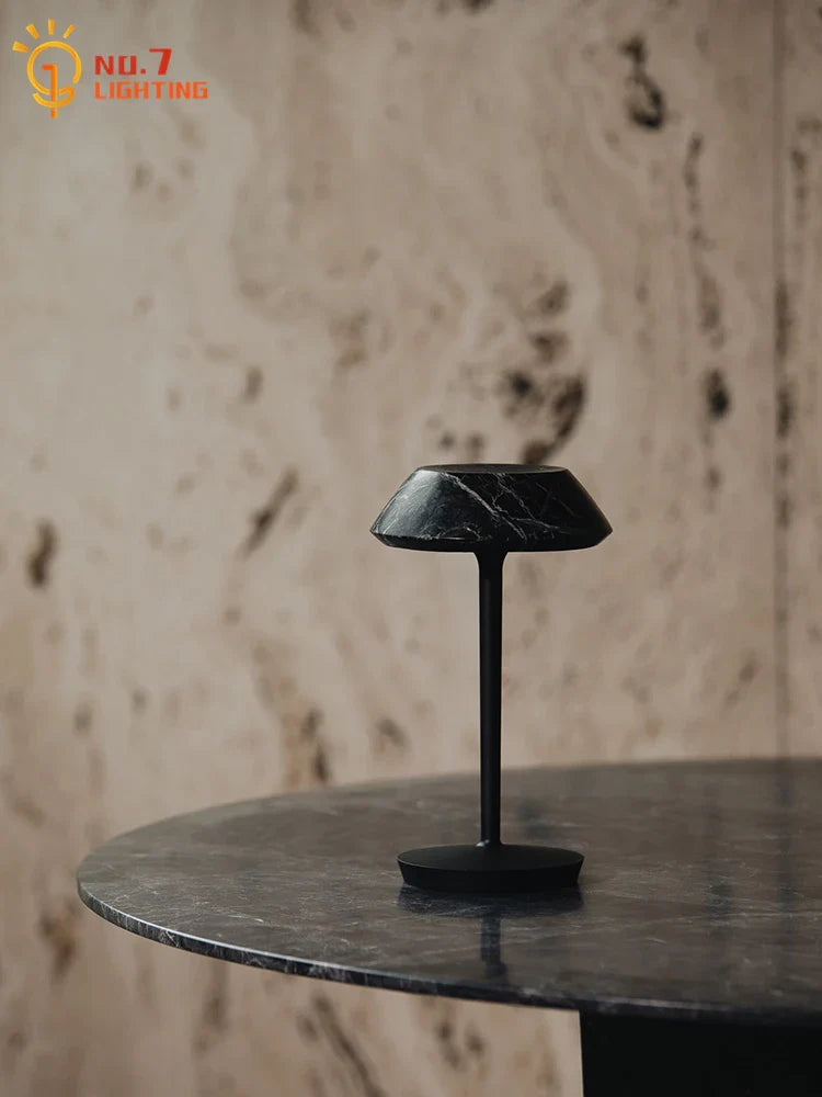 Afralia™ Nordic Marble USB Table Lamp with Touch Switch for Living Room & Bedroom