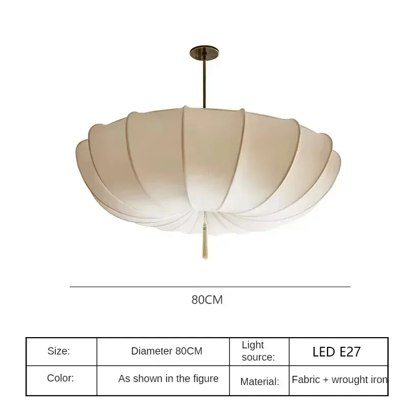 Afralia™ Vintage Cloth Pendant Lights for Home Decor Hanging Luminaires