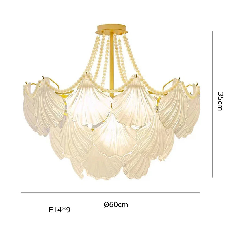 Afralia™ Crystal Pearl Chain Chandelier: Luxe Hanging Lamp for Exquisite Home Decor