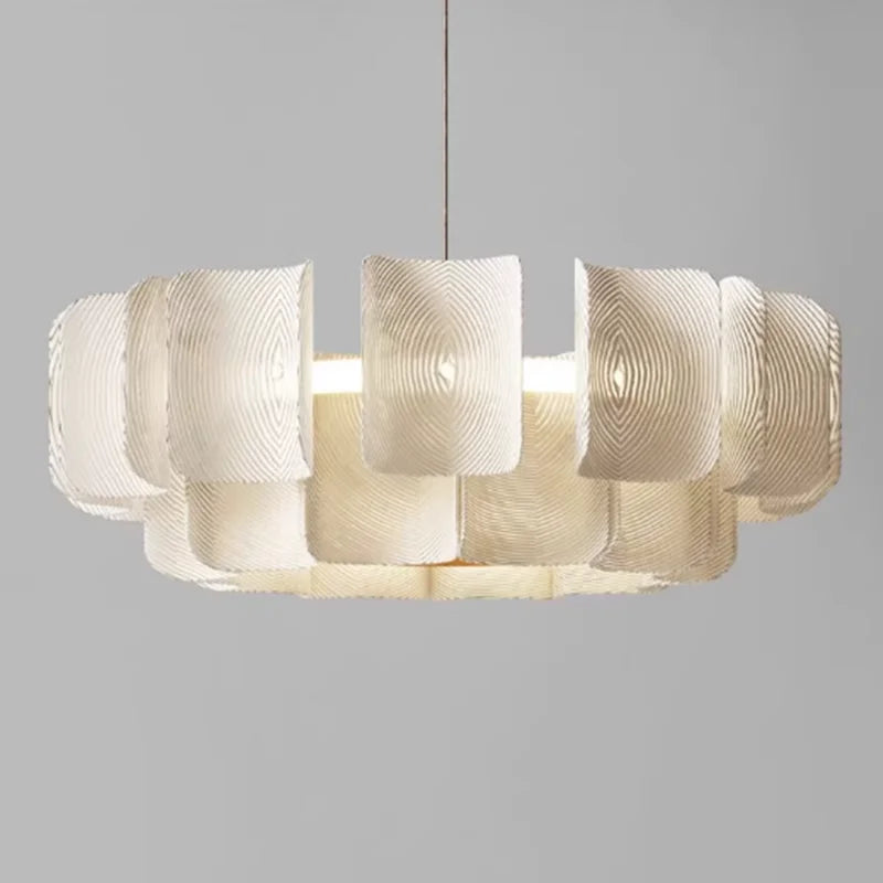 Afralia™ LED White Ceiling Chandelier Dimmable Pendant for Modern Luxury Living and Dining Rooms