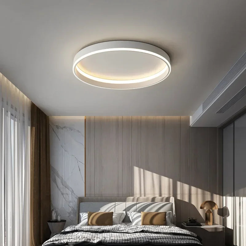 Afralia™ Minimalist Round LED Ceiling Light for Bedroom Loft Balcony - Dimmable Indoor Lighting