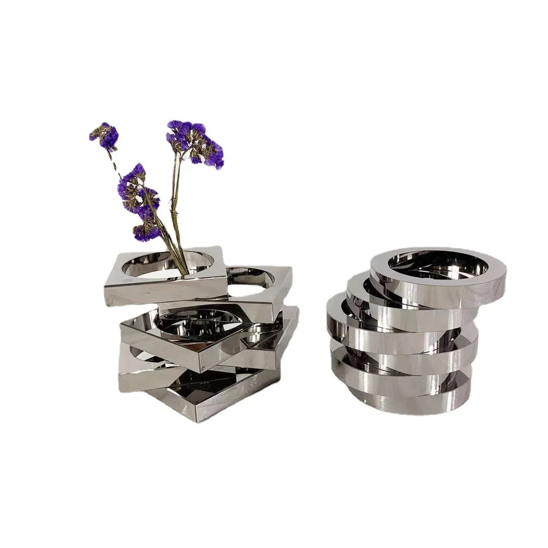 Afralia™ Crystal Glass Geometric Circle Vase Terrarium Flower Arrangement Home Decor