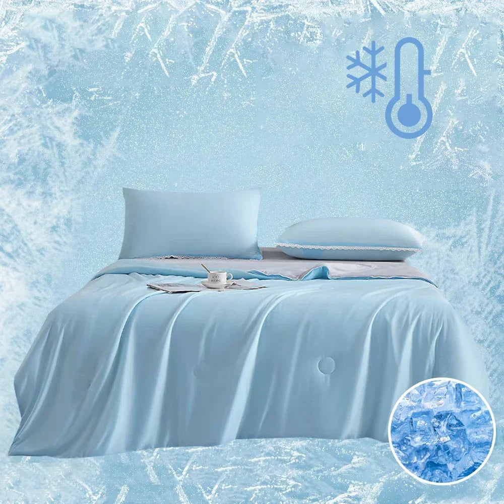 Afralia™ Double-Sided Cooling Queen Quilt: Silky Smooth Summer Comforter