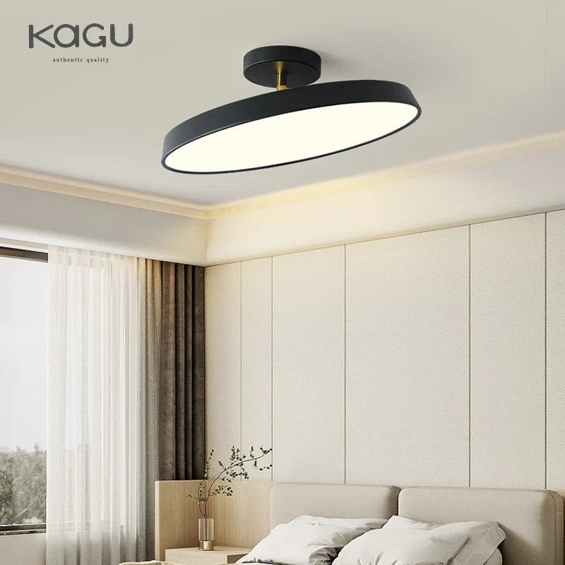 Afralia™ Nordic Minimalist LED Ceiling Lamp, Dimmable Modern Chandelier for Bedroom & Kitchen
