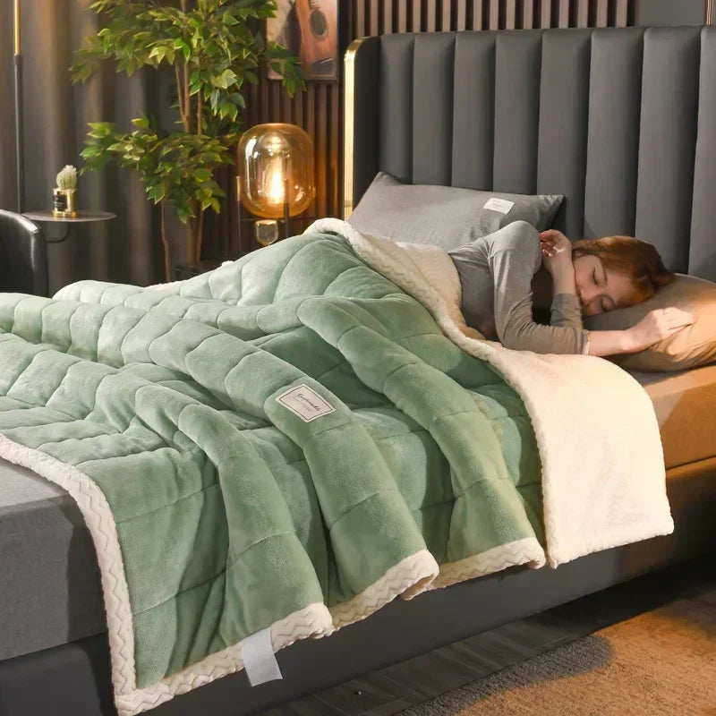 Afralia™ Milk Fleece Weighted Blanket - European Beibei Velvet Throw Blanket