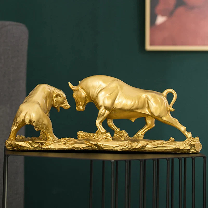 Afralia™ Vintage Animal Statue Ornaments for Home Office Decor Gifts