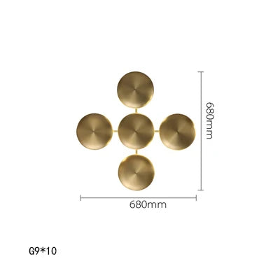 Afralia™ Gold Round LED Wall Lamps for Luxury Home Decor