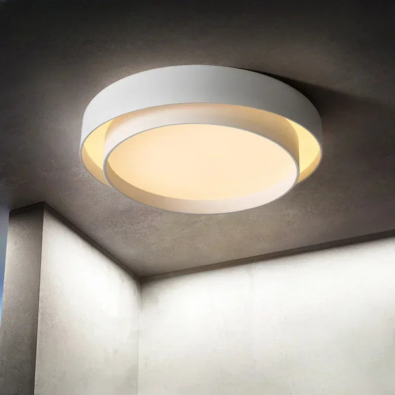 Afralia™ LED Ceiling Light Modern Minimalist Indoor LightingFixture White Black Grey