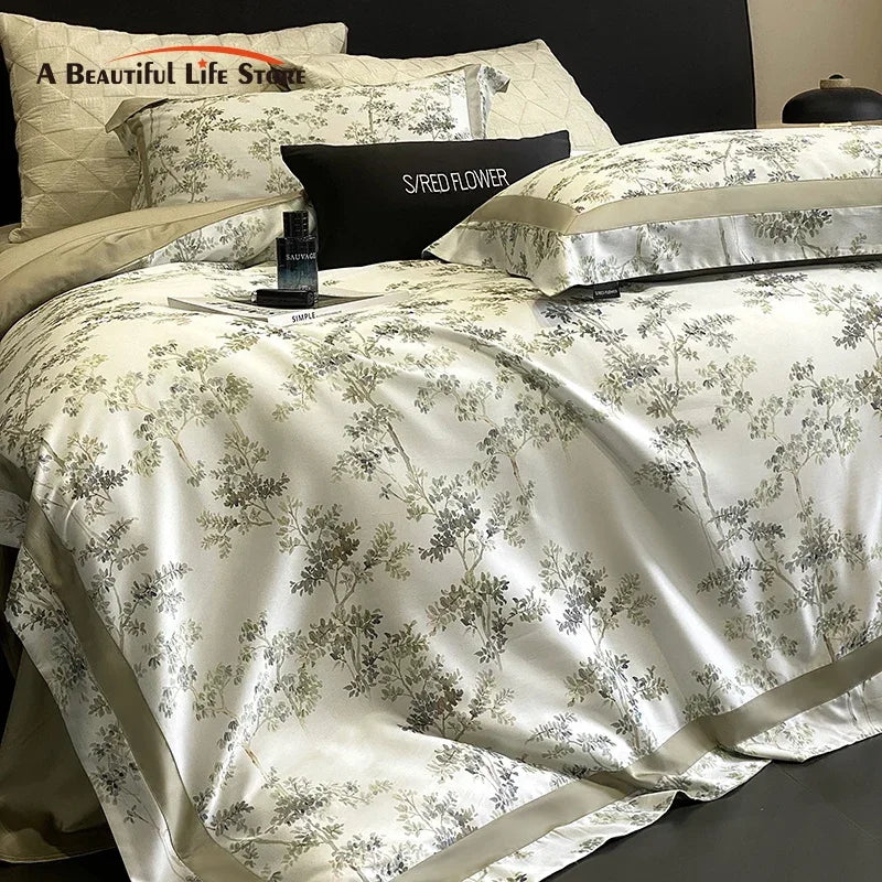 Afralia™ Silky Soft Breathable Luxury Bedding Set in Lyocell Cotton, Queen King Size