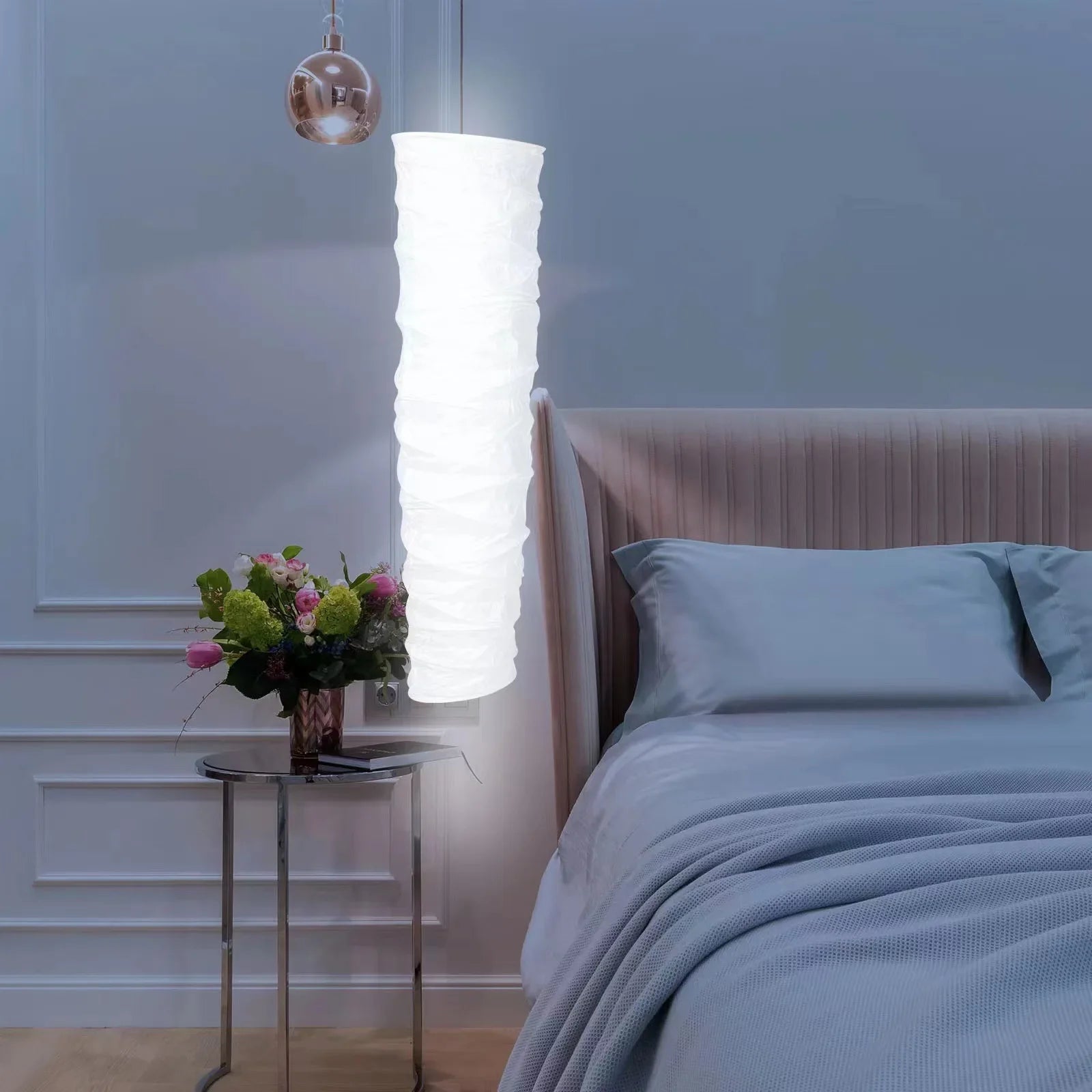 Afralia™ Elegant Column Floor Lamp with Rice Paper Shade for Living Room