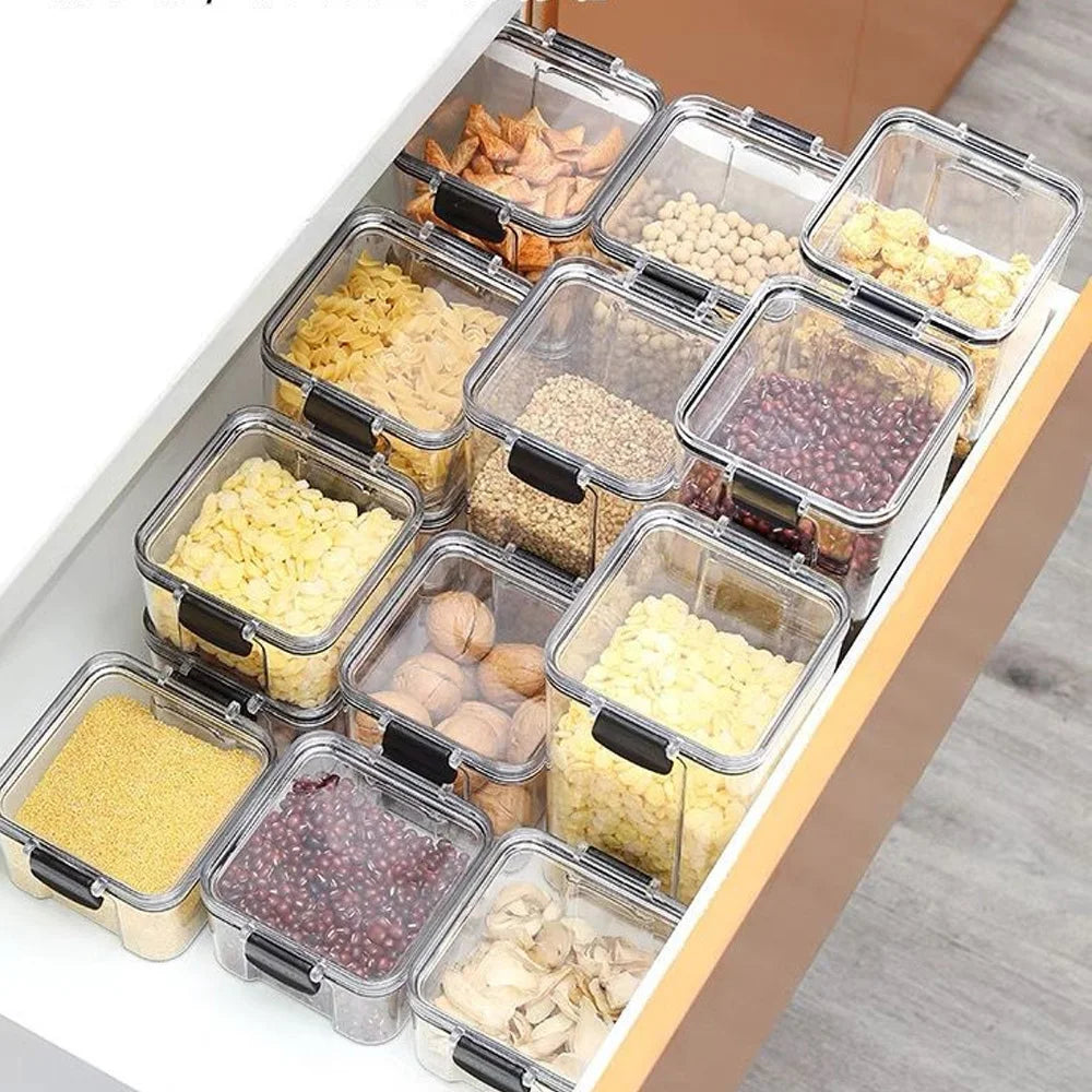 Afralia™ Cereal & Spice Storage Jars with Lids: Kitchen Pantry Organizers & Containers