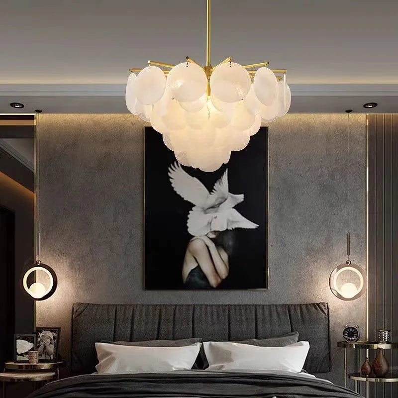 Afralia™ Nordic Crystal Ceiling Chandelier for Bedroom Living Room Home Decor Lighting