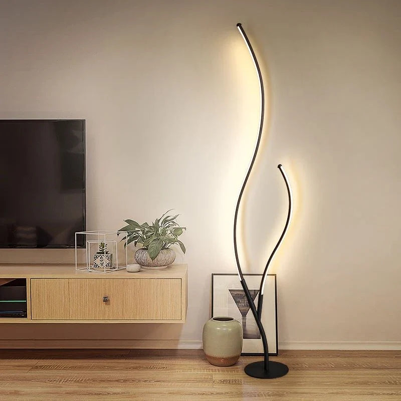 Afralia™ Minimalist Italian Designer LED Tree Floor Lamp Living Room Bedroom Light