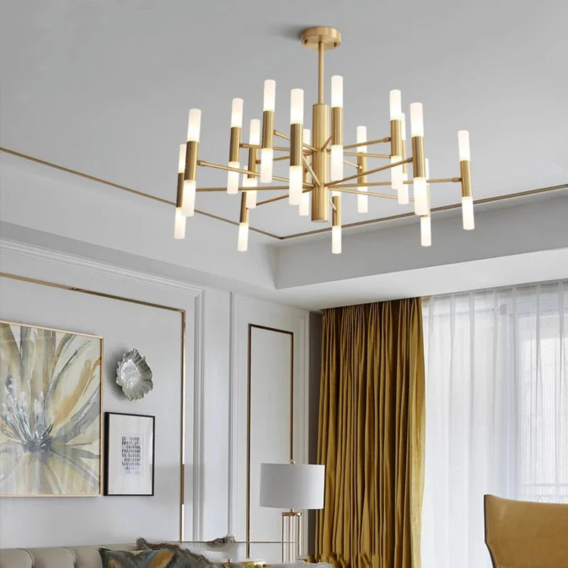 Afralia™ Modern LED Chandelier for Living Room, Salon, Bedroom, Dining Room - Indoor Pendant Lamp