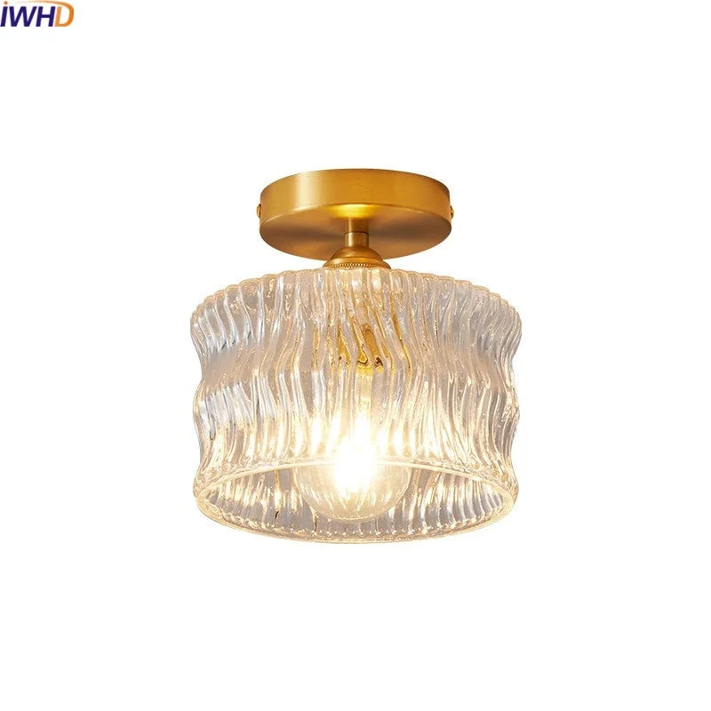Afralia™ LED Glass Ceiling Lamp for Interior Decor
