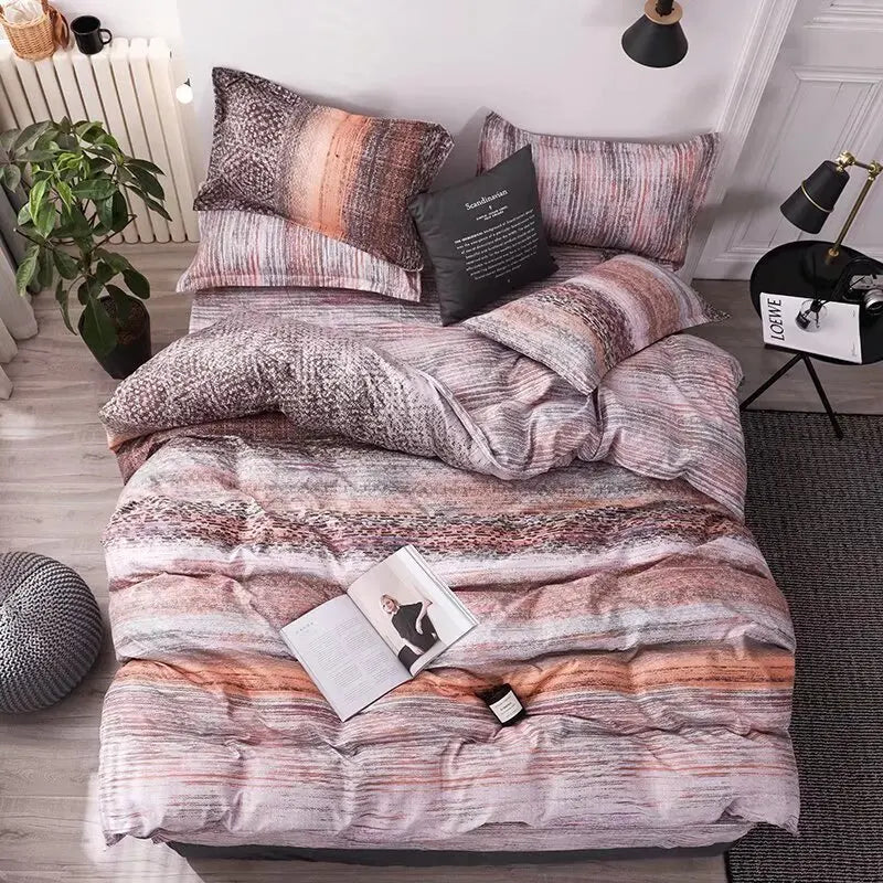 Afralia™ Pattern Printed Duvet Cover Set with 2 Pillowcases in Various Sizes