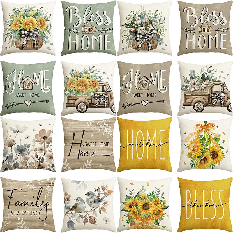 Afralia™ Nordic Flower Pattern Body Pillowcase for All Seasons in Linen Fabric