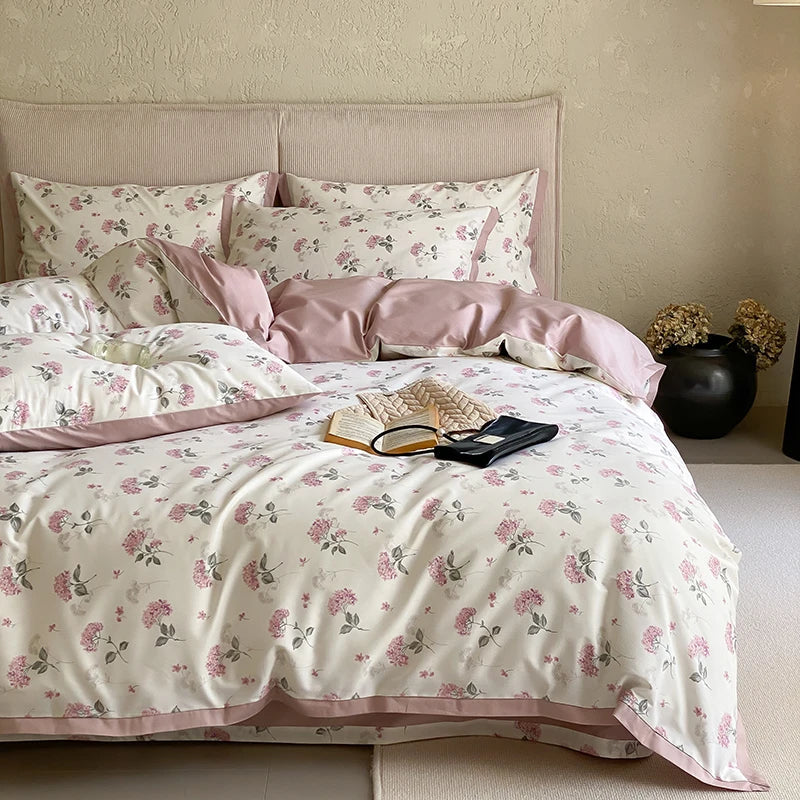 Afralia™ Egyptian Cotton Print Bedding Set - Queen King Ru Size Sheets Pillowcases Blanket Cover