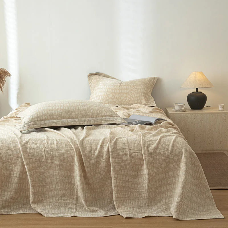 Afralia™ Cotton & Linen Bed Sheet Set: Luxury, Skin-Friendly, All Seasons, Queen & King Sizes