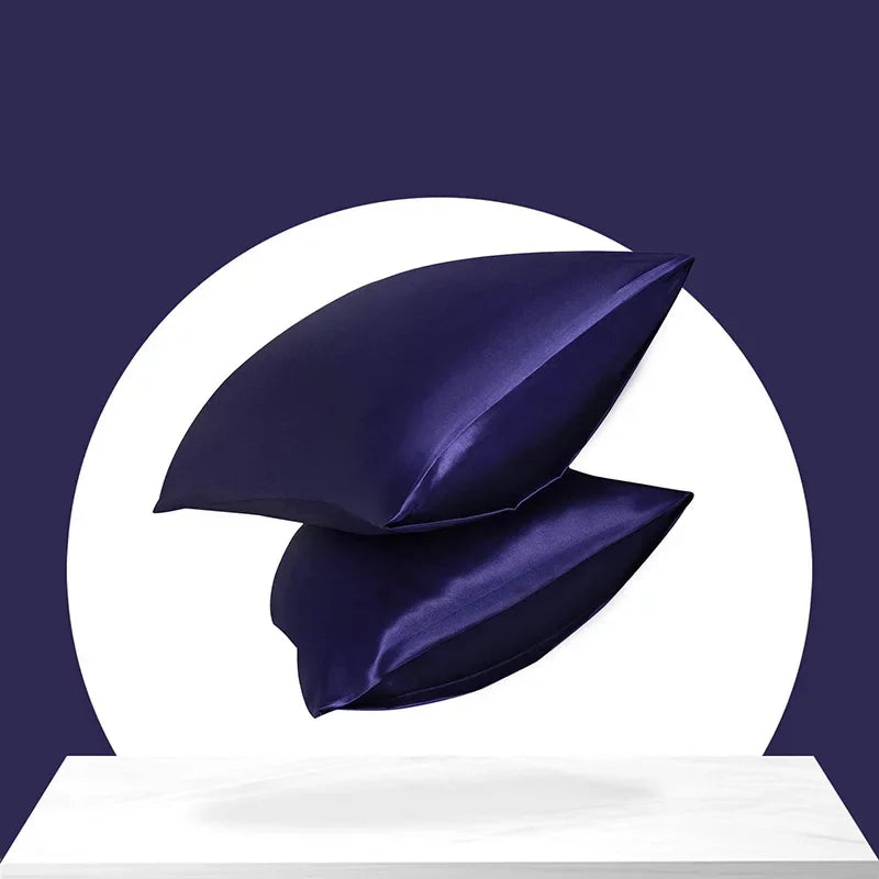 Afralia™ Silky Smooth King Size Satin Pillowcases Luxury Soft Skin-friendly Solid Color