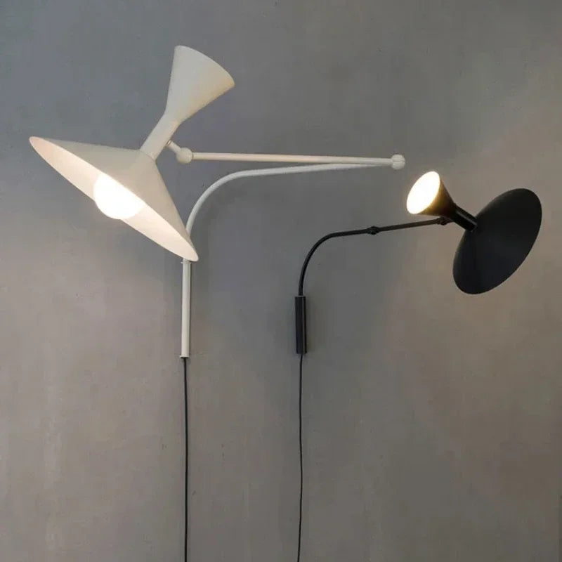 Afralia™ Industrial Design Rotatable Wall Sconce Lamp for Living Room and Bedroom