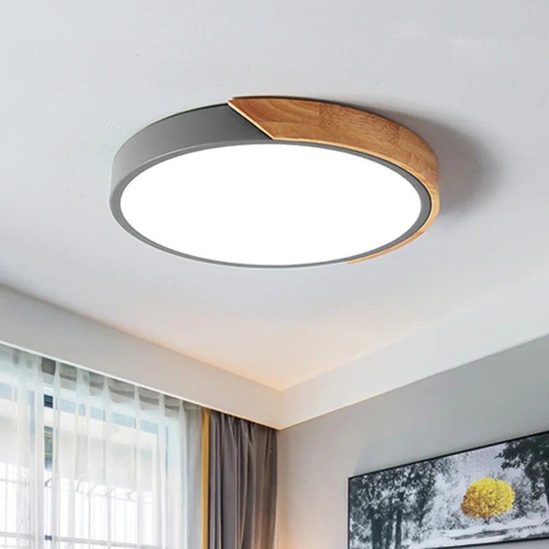 Afralia™ Nordic LED Ceiling Light: Dimmable, Colorful, Modern for Living Room, Bedroom, Office.