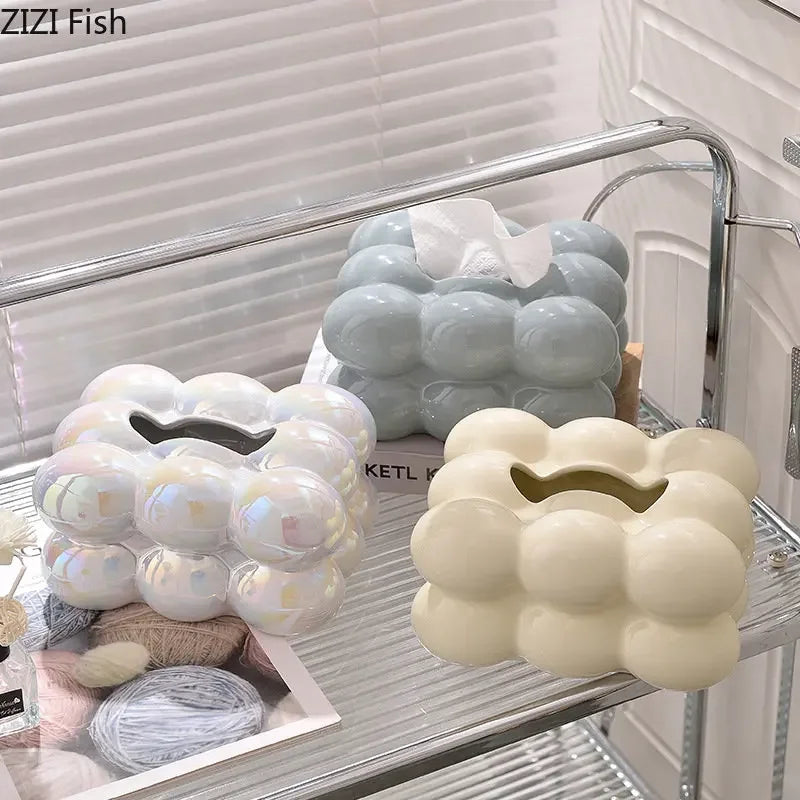 Afralia™ Cotton Candy Ceramic Tissue Box - Modern Decor