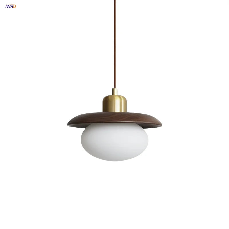 Afralia™ White Glass LED Pendant Lamp Modern Living Dining Room Decor