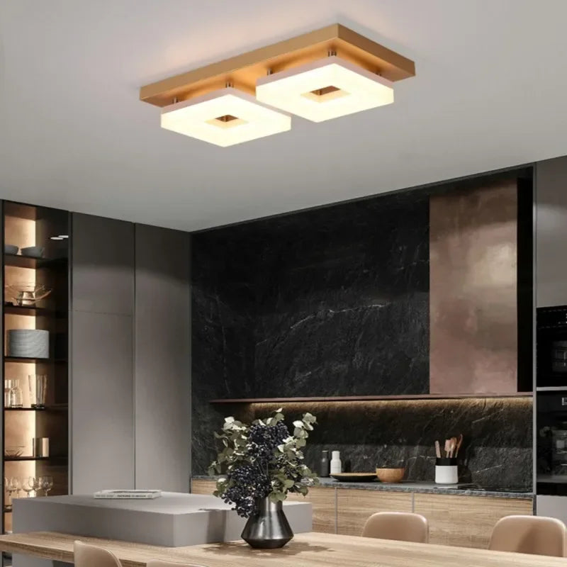 Afralia™ Modern Square LED Ceiling Light for Corridor, Hallway, Bedroom - Simple & Stylish Room Lighting