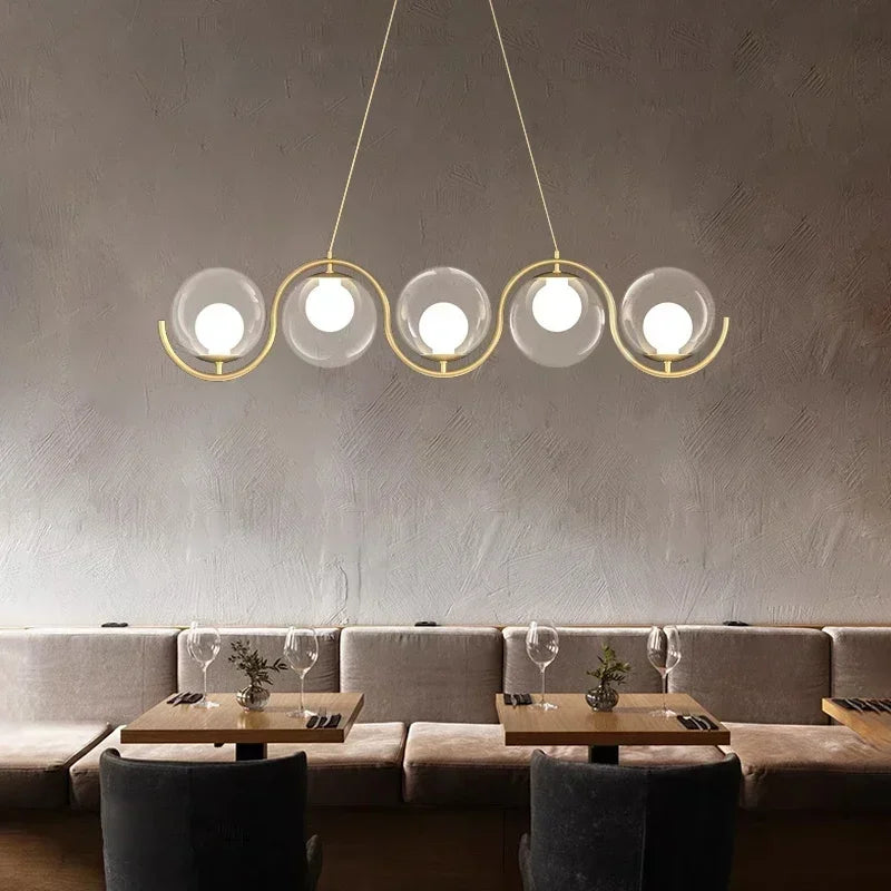 Afralia™ Modern Ceiling Chandeliers Pendant Lights for Kitchen Island, Replaceable Bulb