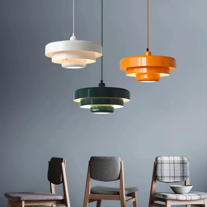 Afralia™ Macaron Nordic LED Pendant Light for Restaurant Living Rooms