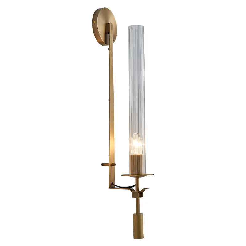 Afralia™ Nordic Iron Glass LED Wall Sconce Lamp for Luxury Living Room Bedroom Lighting