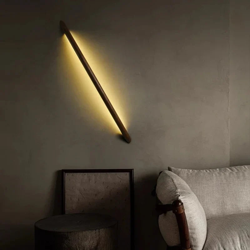 Afralia™ Minimalist Solid Wood Wall Lamp for Living Room Bedroom Lighting