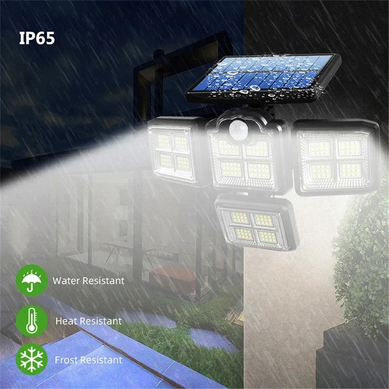Afralia™ Solar Motion Sensor Wall Light with Adjustable Head