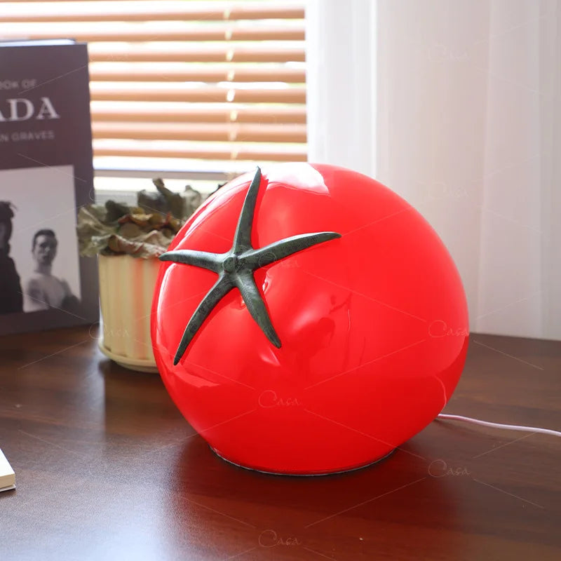 Afralia™ Tomato LED Table Lamp: Creative Tomato Shape Craft Night Light