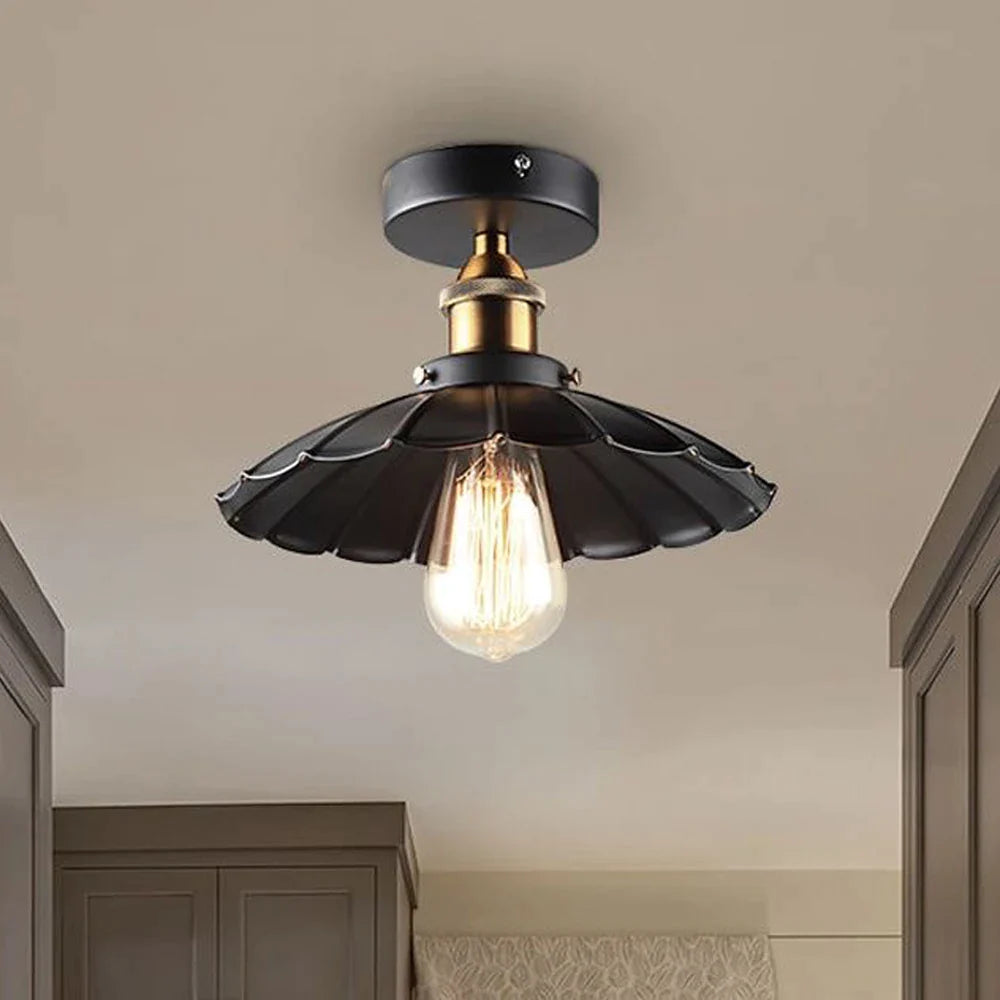 Afralia™ Retro LED Ceiling Lighting Fixtures - Indoor Semi Flush Mount Lamps